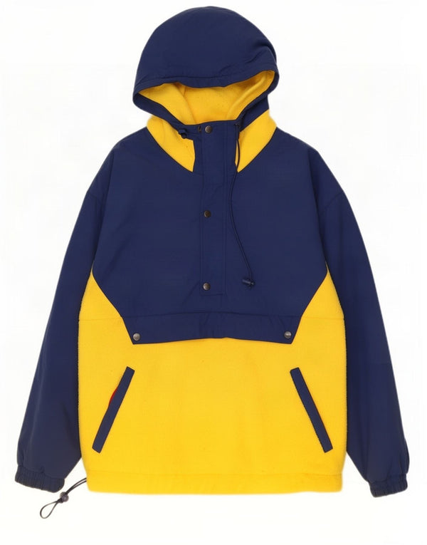 Gap Giacca anorak da uomo con cappuccio UK 40 Large Blu Colourblock Nylon