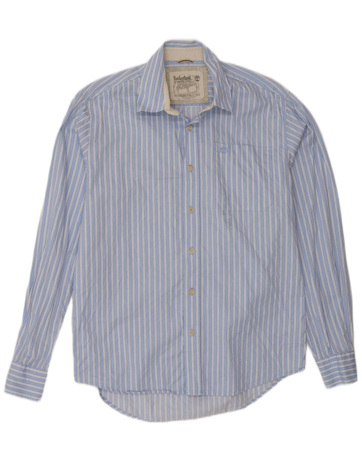Camicia Timberland da uomo vestibilità regolare piccola in cotone a righe blu