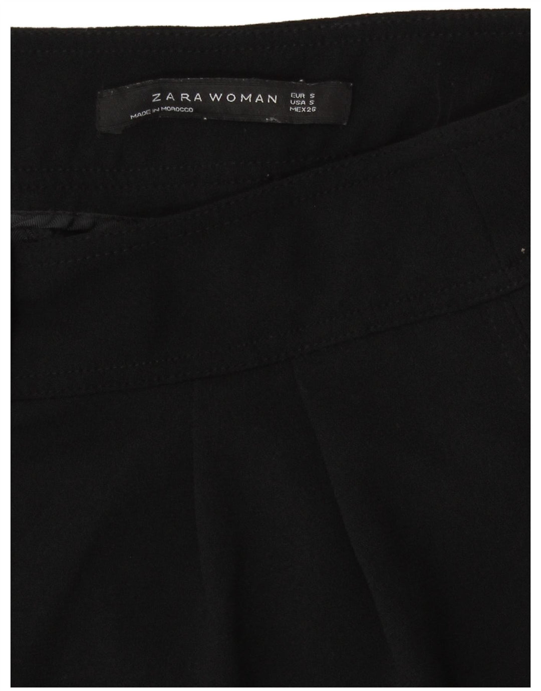 Pantaloncini casual con ancoraggio a vita alta da donna Zara piccoli W26 poliestere nero