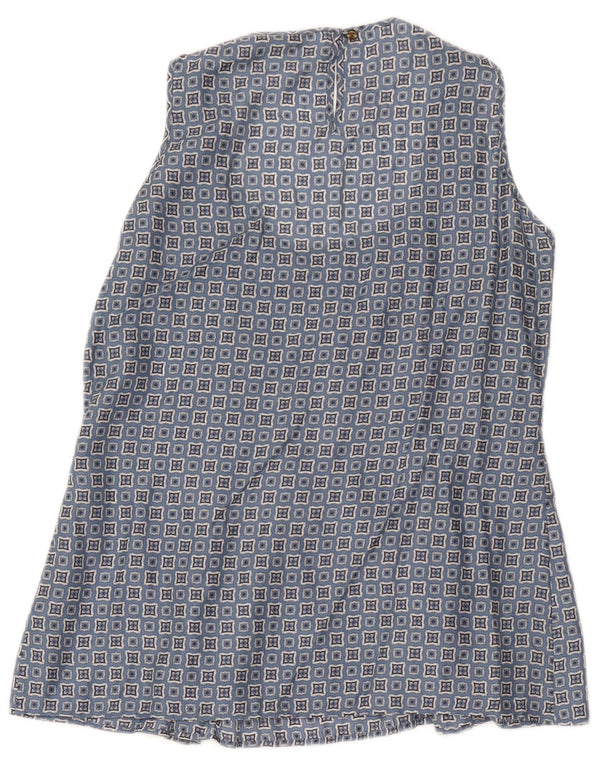 Camicetta senza maniche da donna Massimo Dutti Top EU 42 Large Blu geometrico