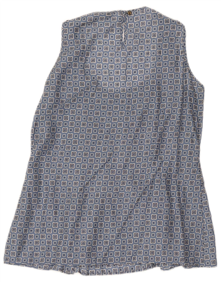 Camicetta senza maniche da donna Massimo Dutti Top EU 42 Large Blu geometrico