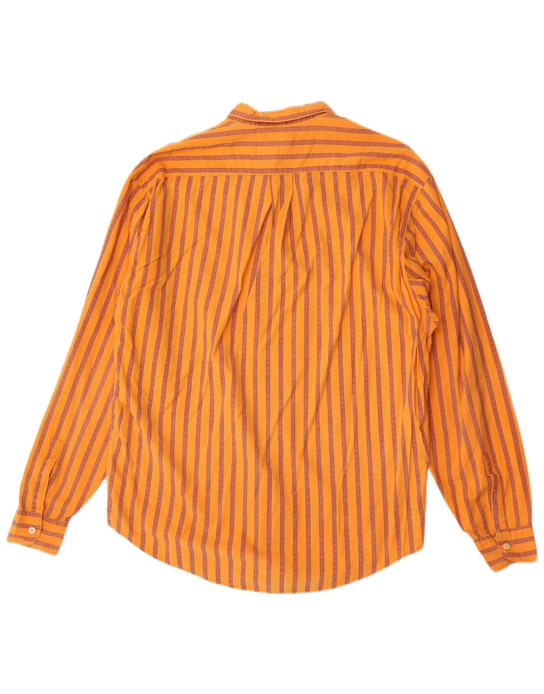 Camicia vintage da uomo XL in cotone a righe arancioni