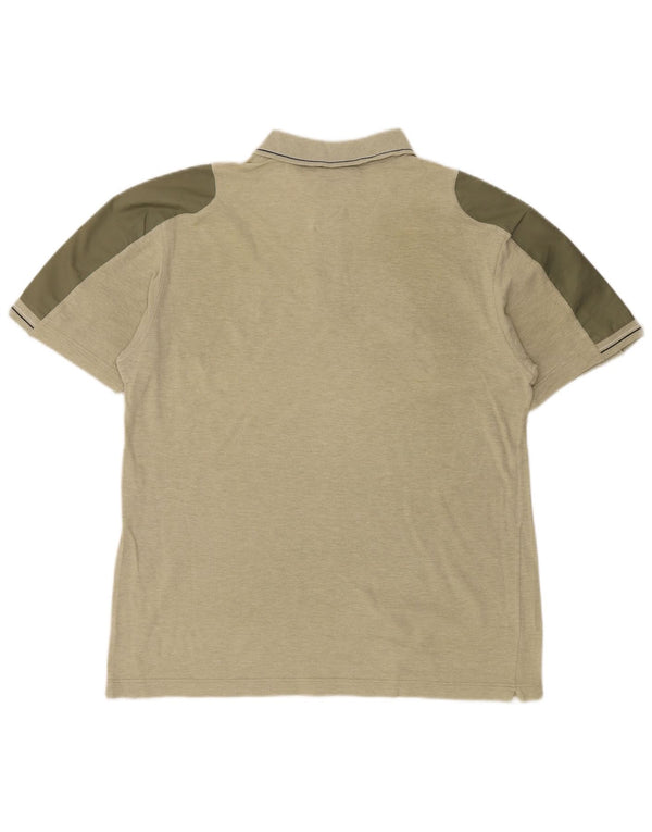 Polo da uomo Navigare XL in cotone color block kaki