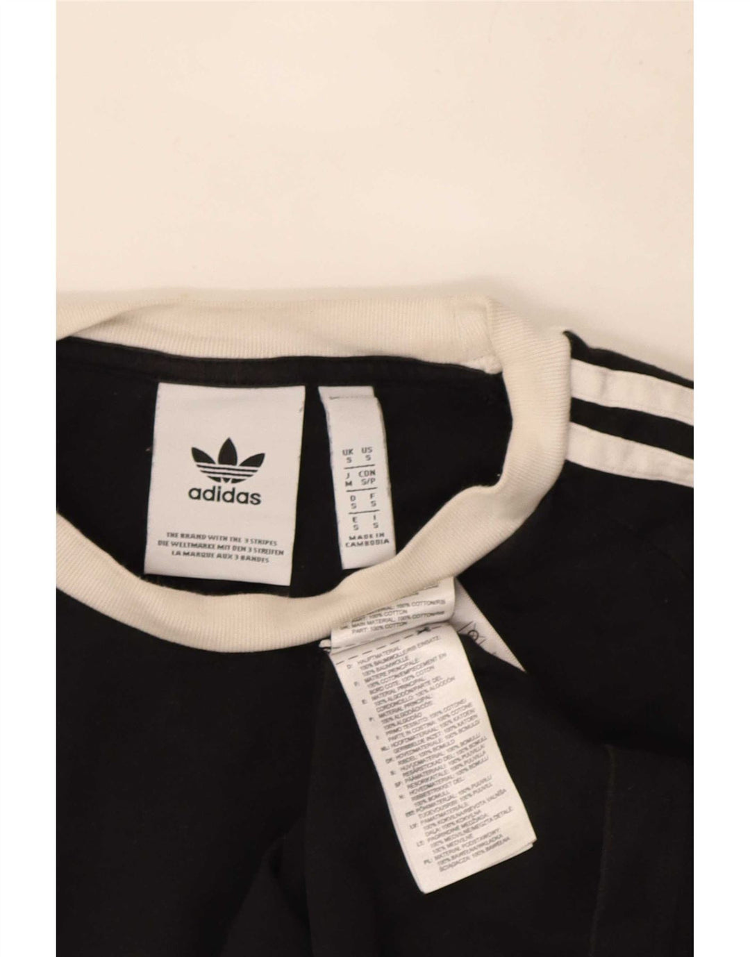 T-shirt Adidas da uomo Top Small in cotone nero