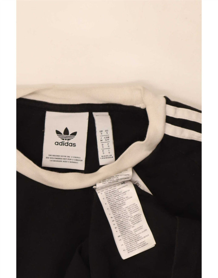 T-shirt Adidas da uomo Top Small in cotone nero
