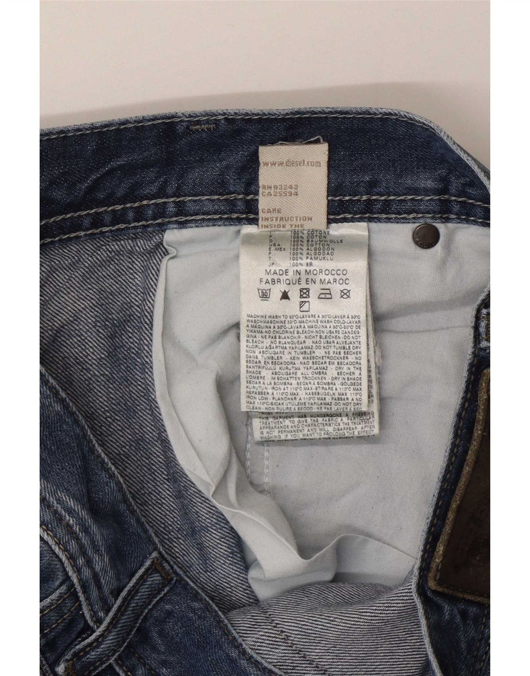 Jeans slim da donna Diesel Kakee effetto carota W29 L32 in cotone blu