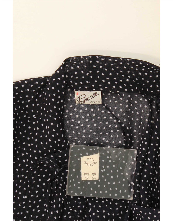 Primavera Firenze Top corto trasparente da donna US 4 Small Blu navy