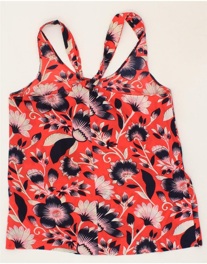 J. CREW Womens Sleeveless Blouse Top US 6 Medium Red Floral Polyester Vintage J. Crew and Second-Hand J. Crew from Messina Hembry 