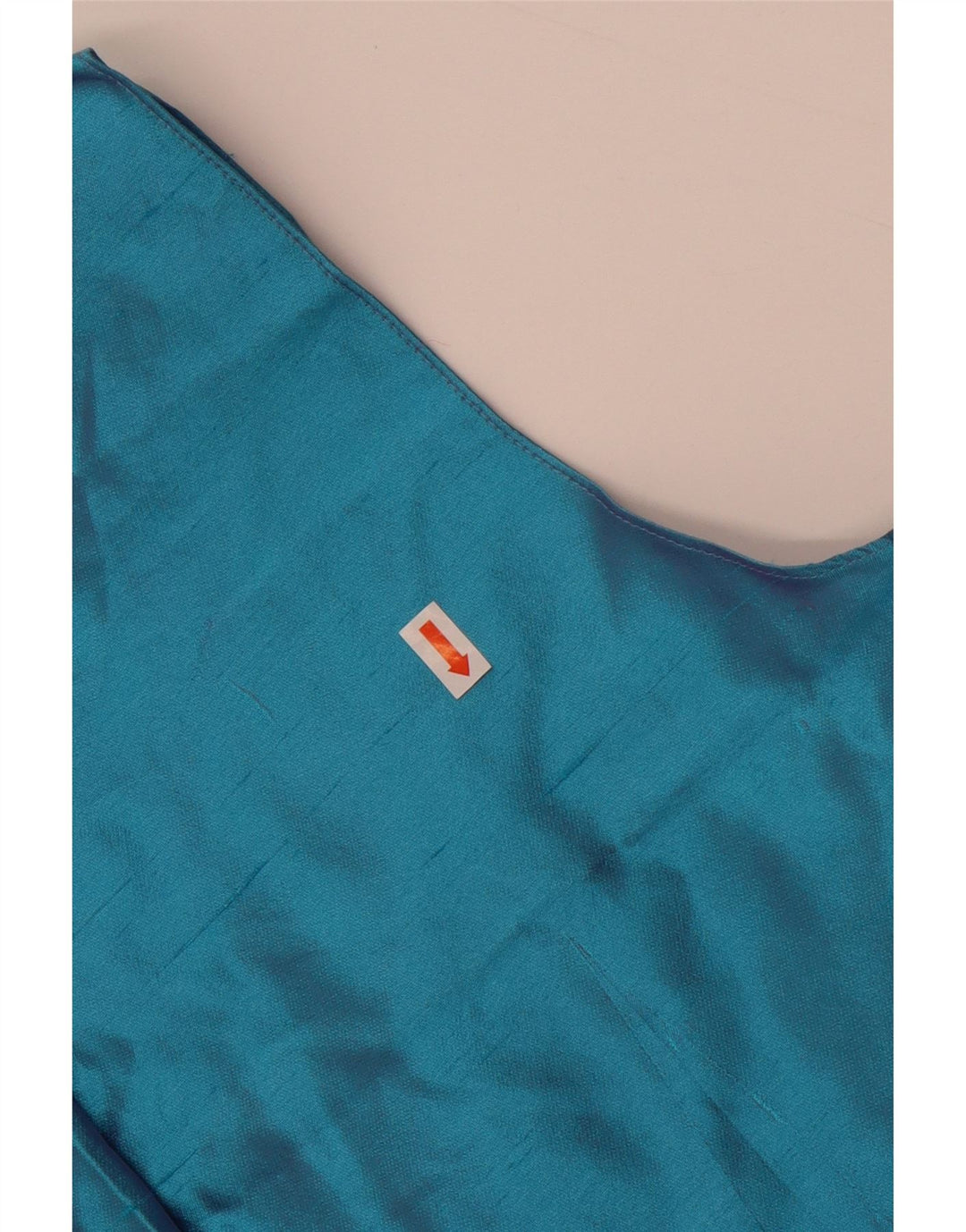 Gai Mattiolo Top Blusa Senza Maniche Donna IT 44 Blu Medio Seta