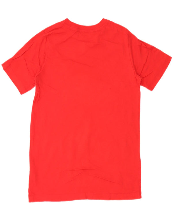 T-shirt grafica Nike da ragazzo, maglietta grande, 12-13 anni, rossa, in cotone