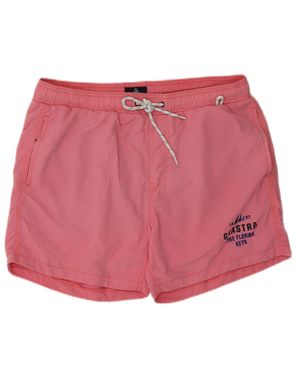 Pantaloncini da bagno grafici da uomo Gaastra in nylon rosa medio