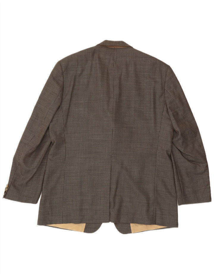 Giacca blazer da uomo a 3 bottoni Hugo Boss UK 42 XL a quadri grigi