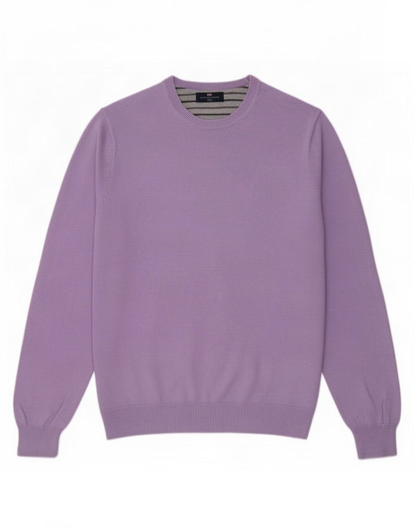 Maglione maglione girocollo da uomo Marks & Spencer blu Harbour grande viola