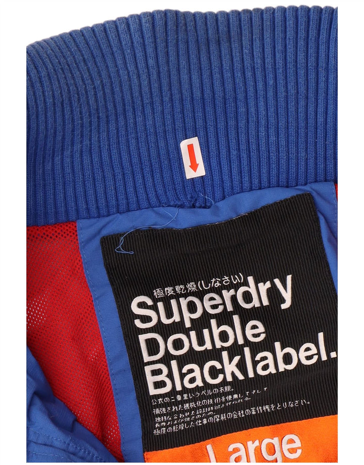 Giacca a vento da uomo SUPERDRY UK 40 Large Blu Nylon