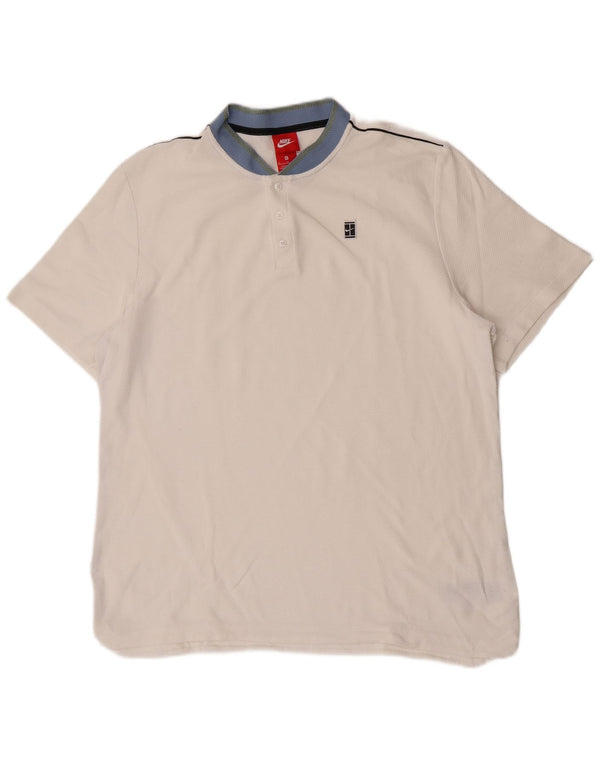Polo Nike da uomo XL in cotone bianco