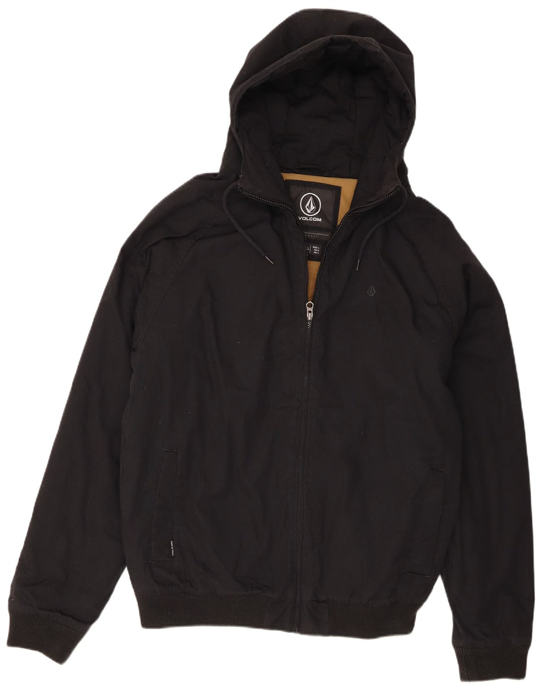 Giubbotto bomber con cappuccio da uomo Volcom UK 40 grande poliestere nero