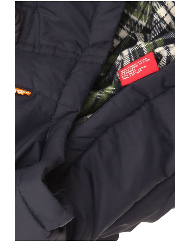Gilet imbottito da uomo Superdry UK 38 medio in nylon blu navy