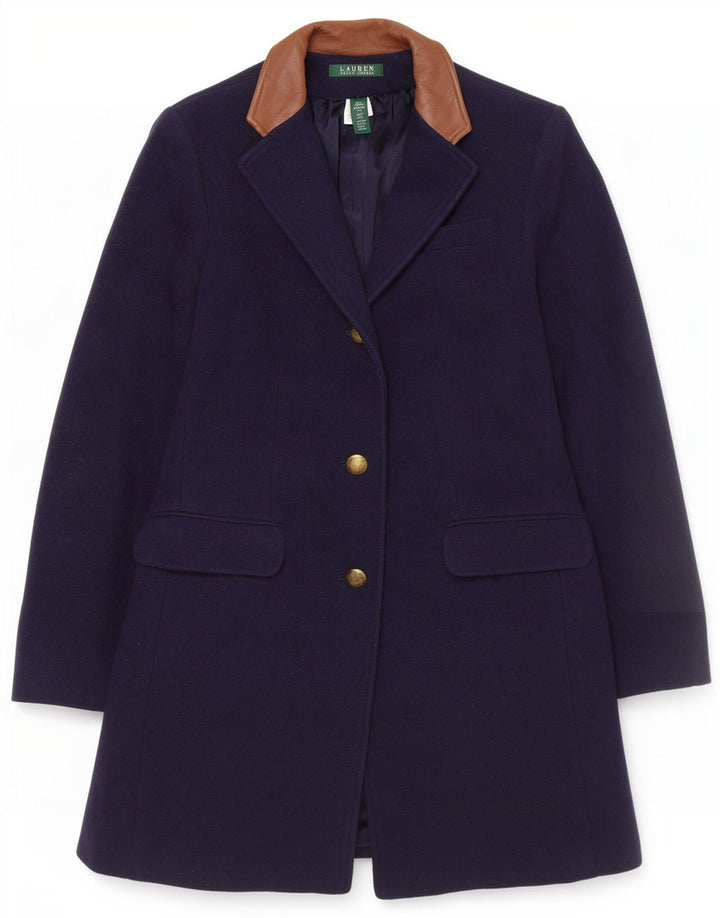 Cappotto da donna Ralph Lauren US 6 Lana color block blu navy medio