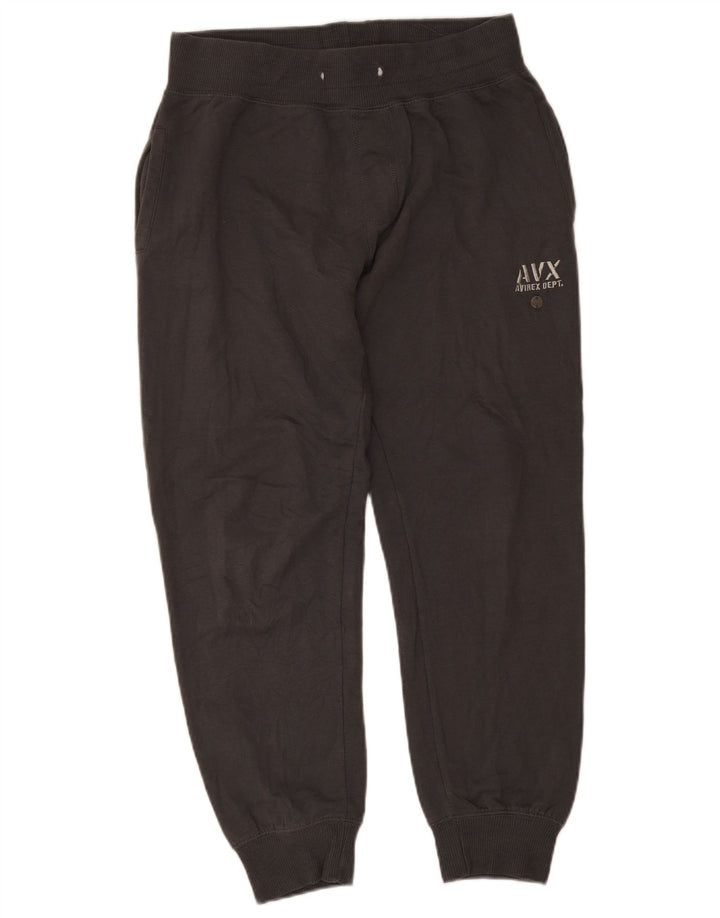 Pantaloni da tuta con grafica da uomo Avirex, pantaloni da jogging, grandi, in cotone grigio