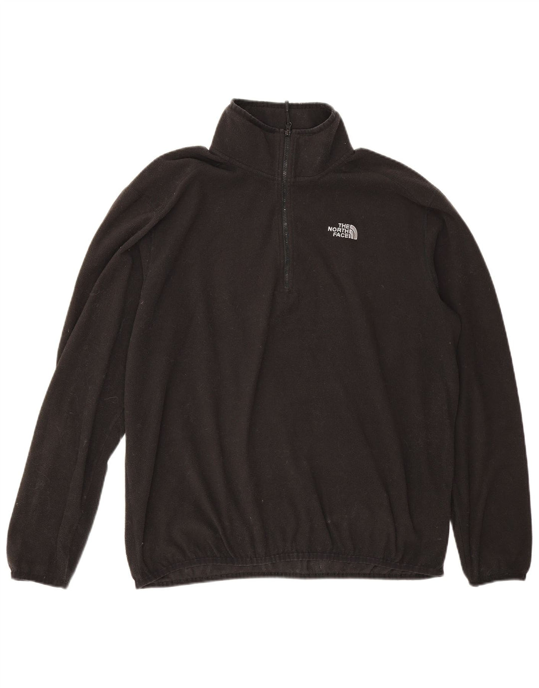 Maglione in pile da uomo The North Face con zip e collo, grande, in poliestere nero