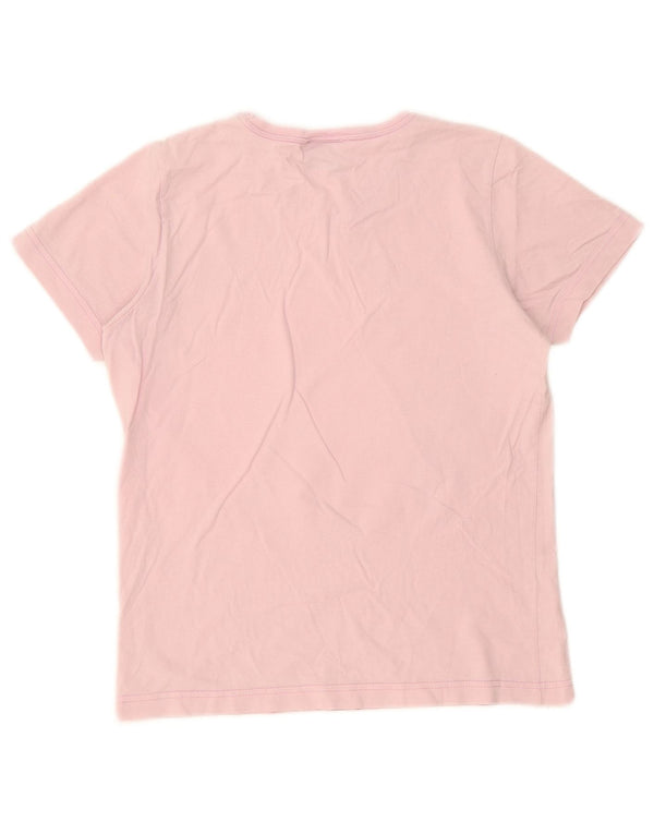 T-shirt grafica da donna Champion Top UK 10 piccola in cotone rosa