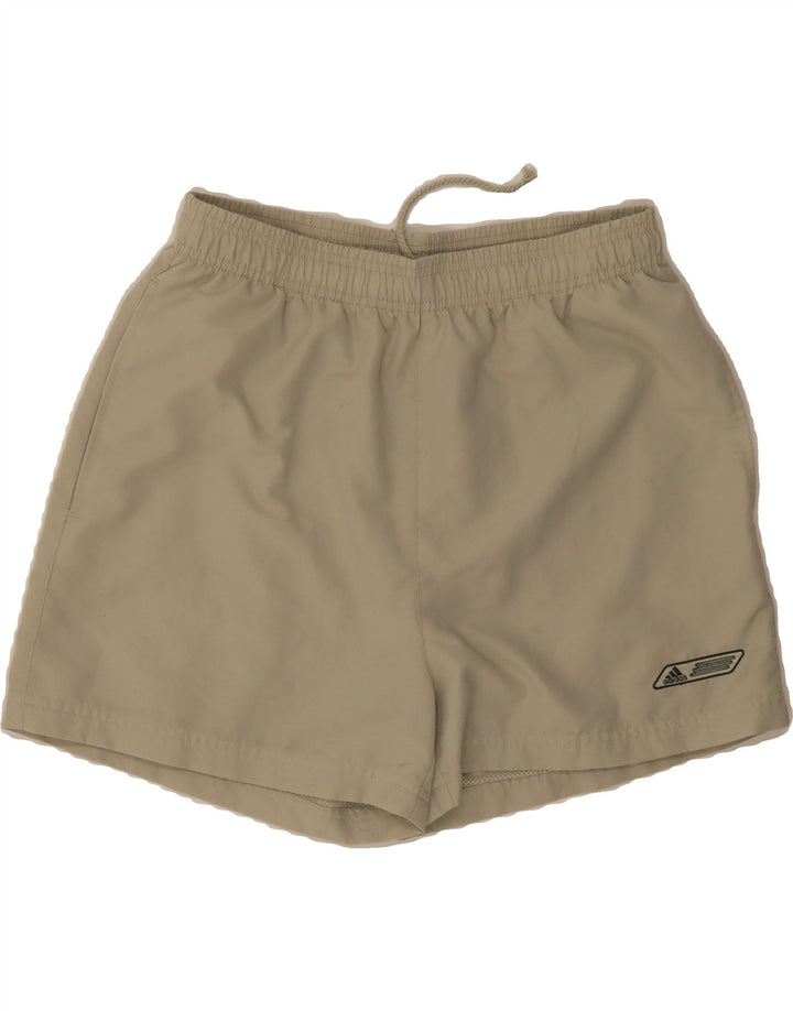 ADIDAS Womens Sport Shorts UK 12 Medium  Beige Polyester Vintage Adidas and Second-Hand Adidas from Messina Hembry 