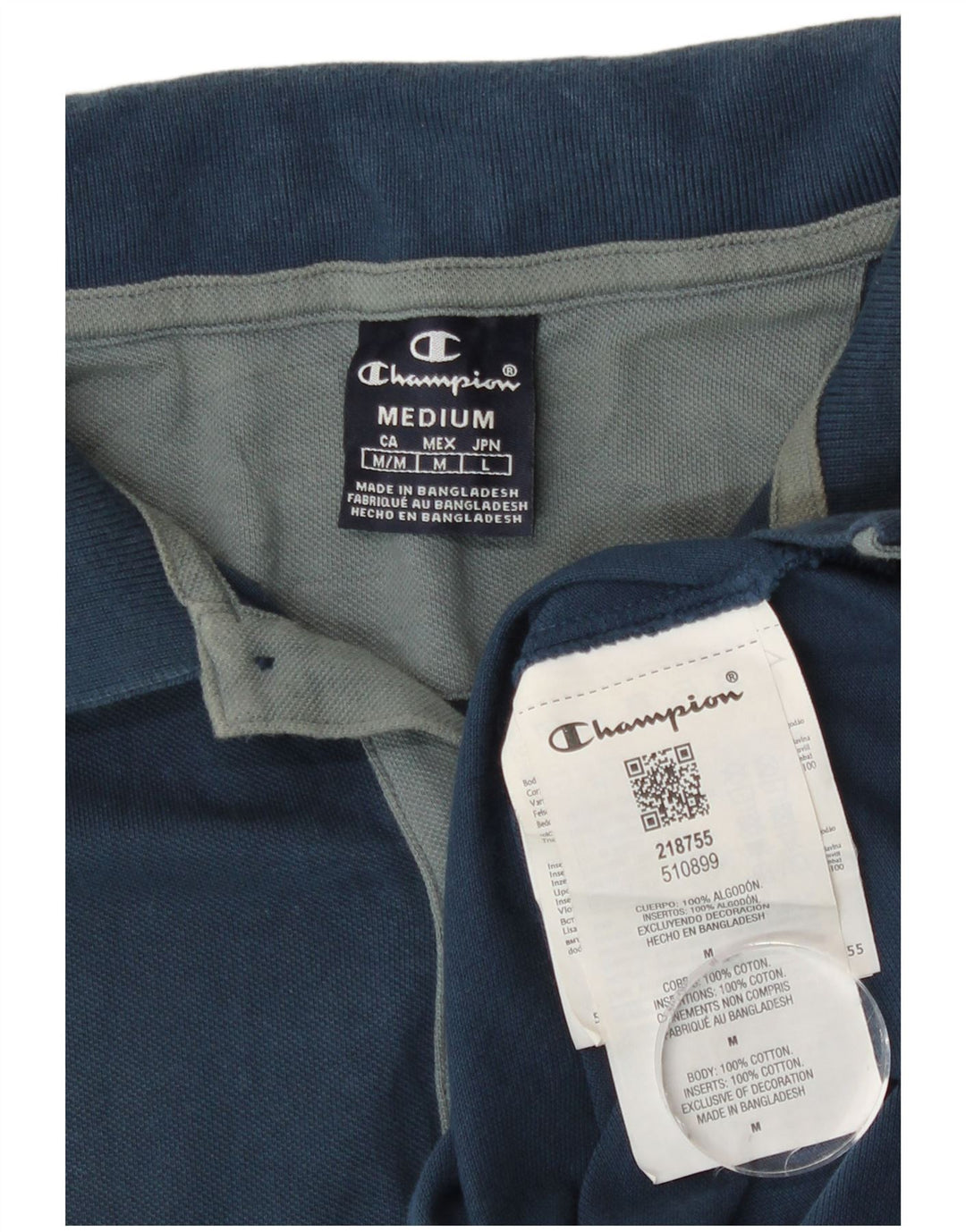 Polo da uomo Champion in cotone blu navy medio