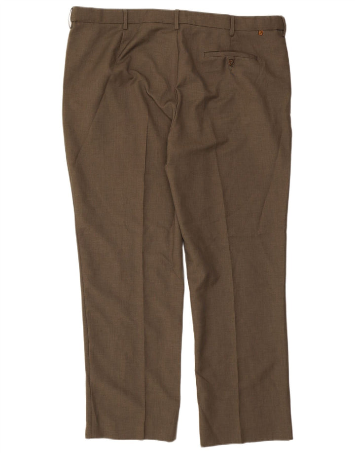 Pantaloni chino dritti da uomo Farah W44 L31 poliestere kaki