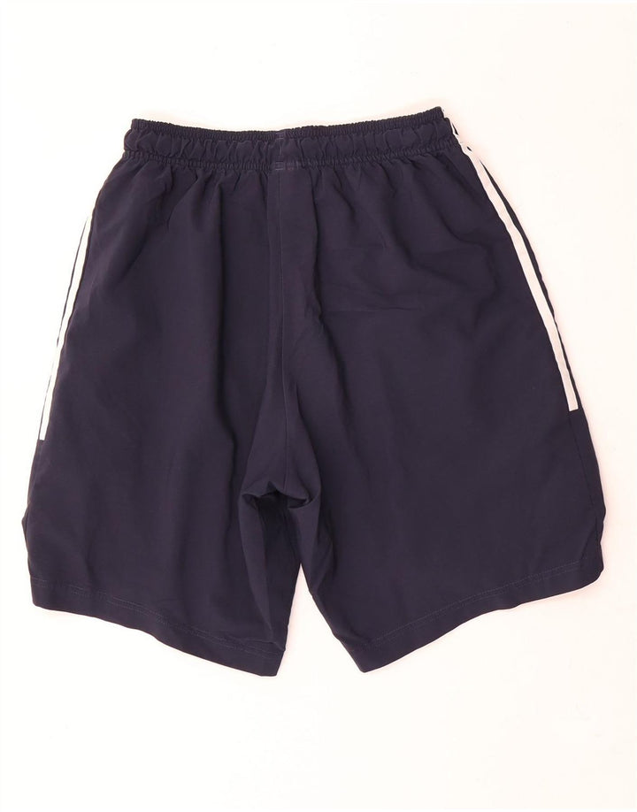 Pantaloncini sportivi da uomo Adidas piccoli in poliestere blu navy
