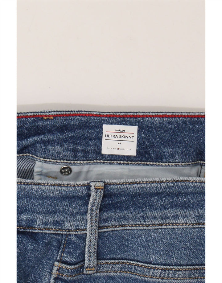 Jeans skinny a vita alta Harlem da donna Tommy Hilfiger IT 48 XL cotone blu