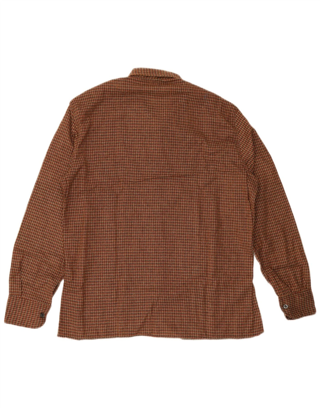 Camicia da uomo vintage taglia 41 in acrilico a quadri marrone medio