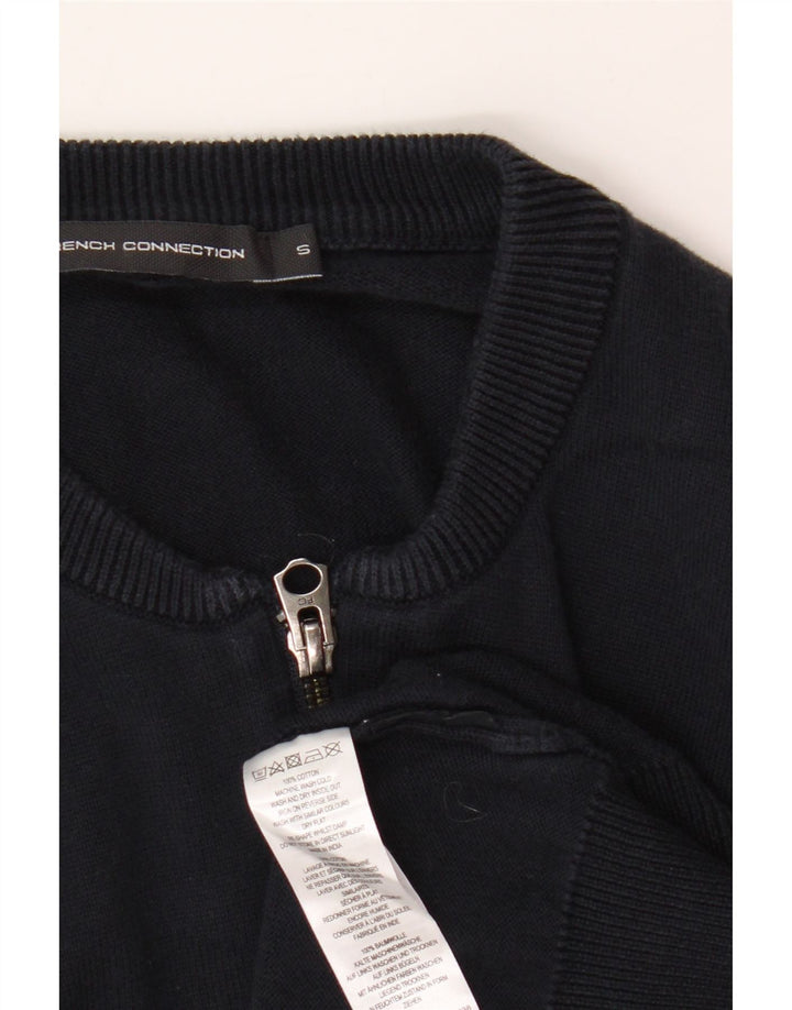 Maglione cardigan da uomo French Connection piccolo in cotone blu navy