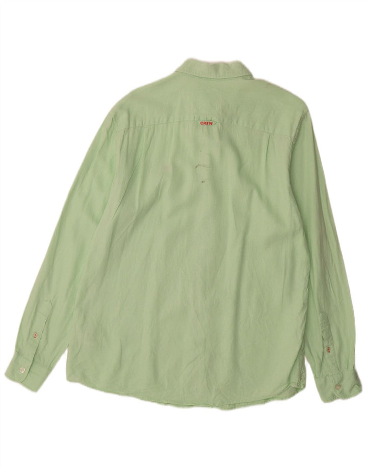 Crew Clothing Camicia da uomo in lino verde medio