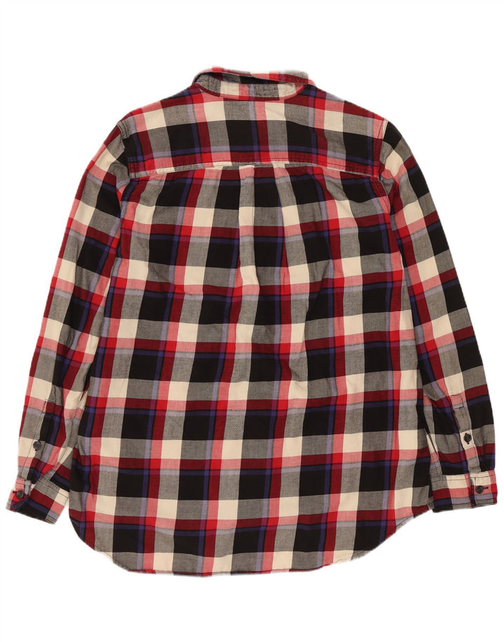 Camicia di flanella da donna EDDIE BAUER UK 14 Cotone scozzese medio multicolore