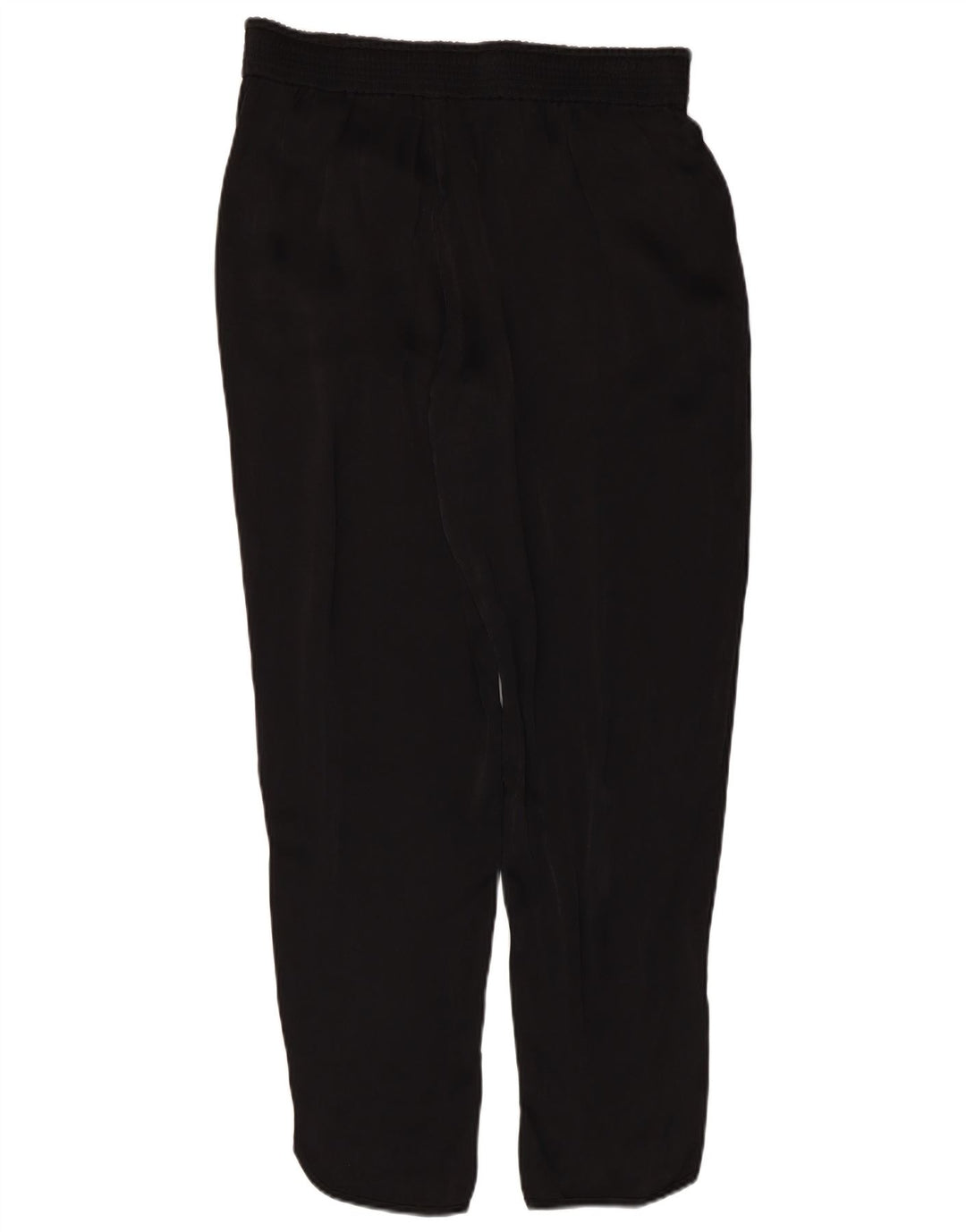 Pantaloni casual dritti da donna Zara medi W30 L28 viscosa nera