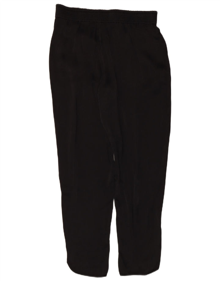 Pantaloni casual dritti da donna Zara medi W30 L28 viscosa nera