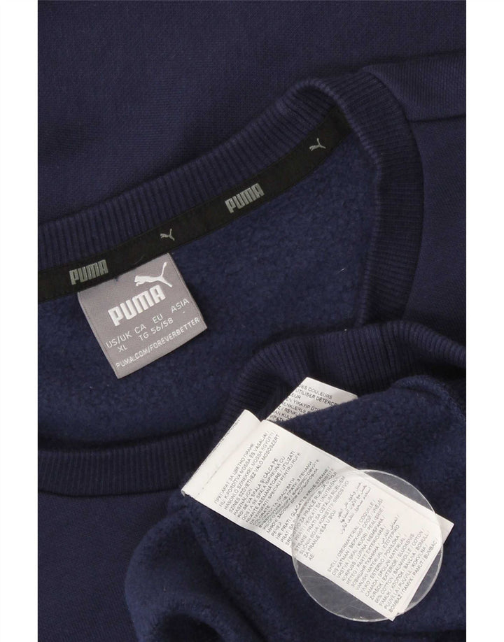 Felpa da uomo Puma Jumper XL blu navy in cotone