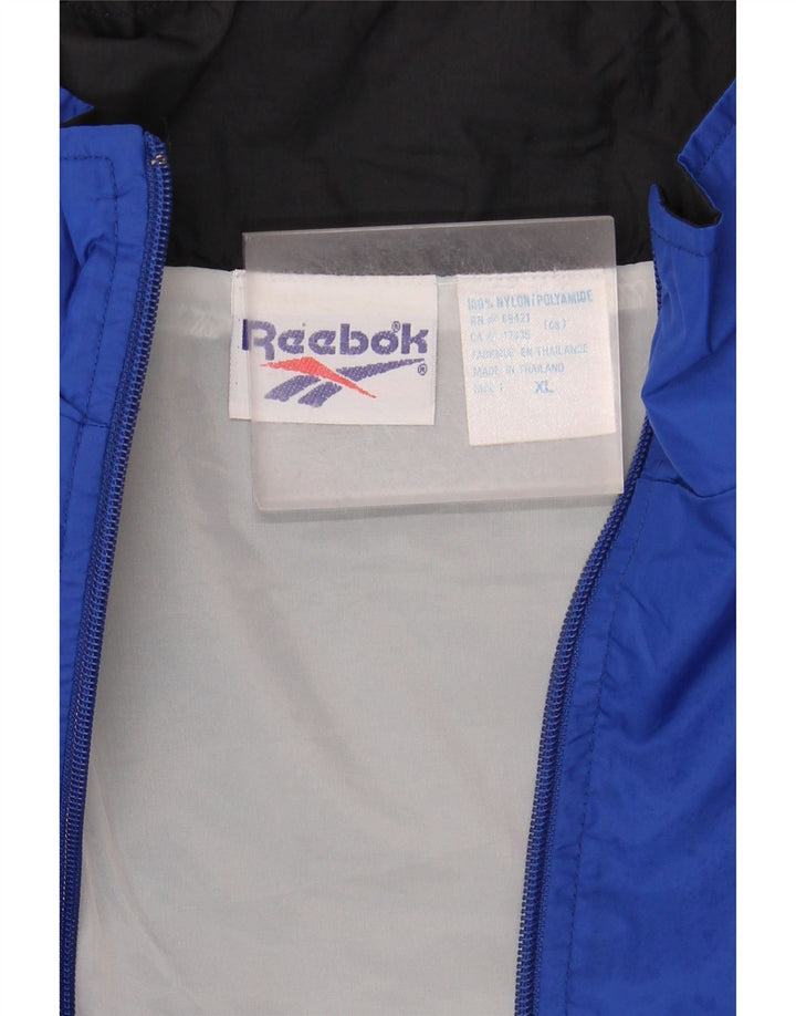Giacca Reebok da donna con grafica grafica, giacca UK 18 XL, nylon blu navy