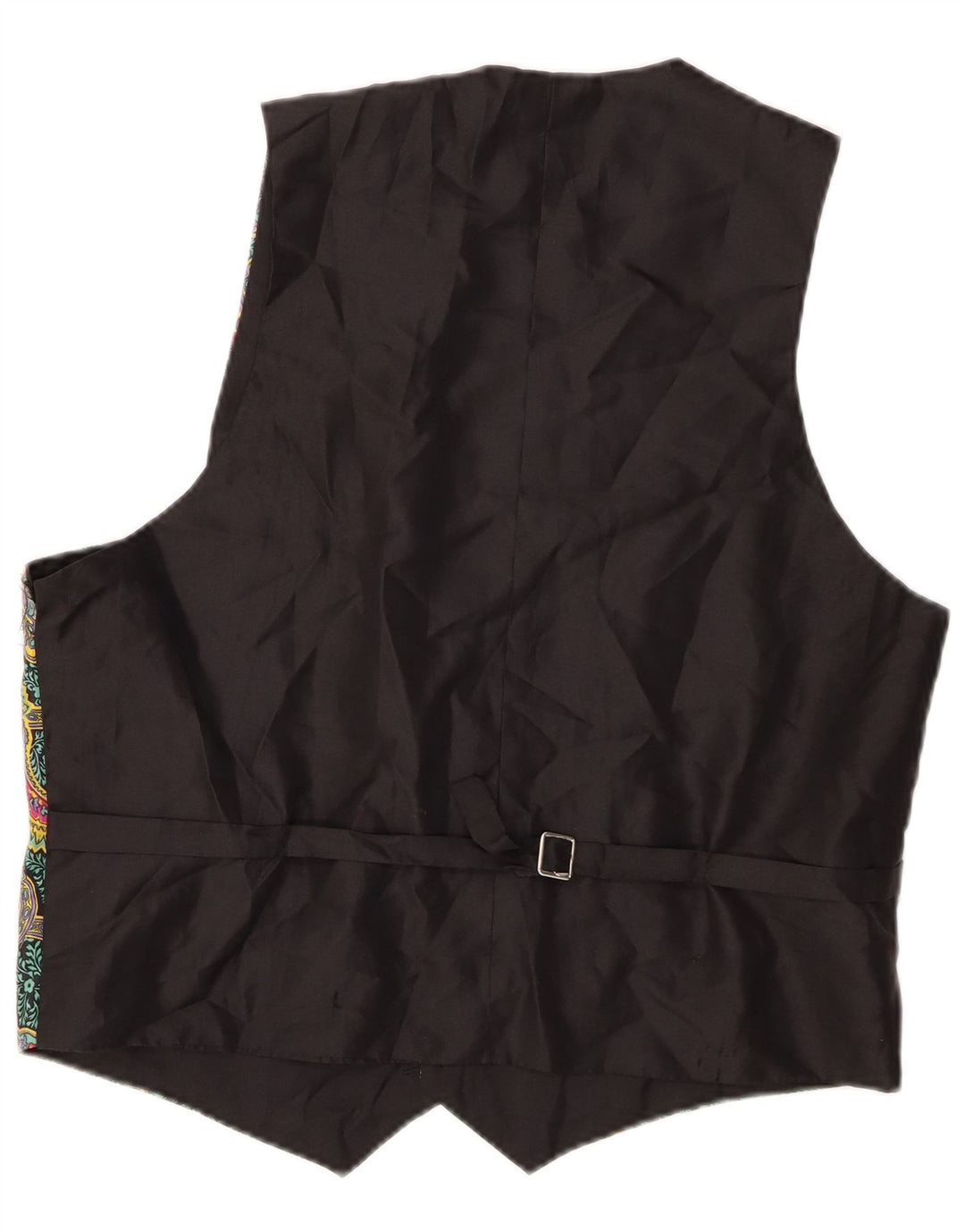 Gilet da uomo vintage grande poliestere verde Paisley