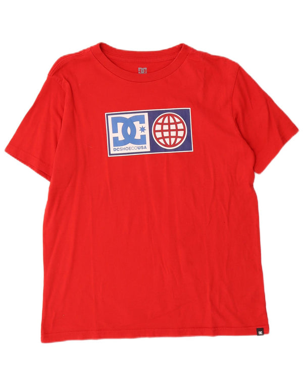 T-shirt con grafica DC per ragazzi, 13-14 anni, grande, in cotone rosso