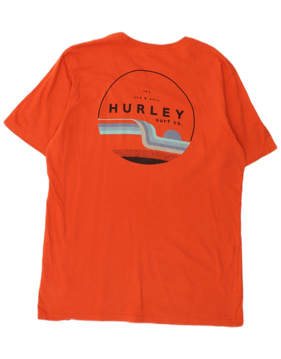 T-shirt grafica da uomo HURLEY piccola in cotone arancione