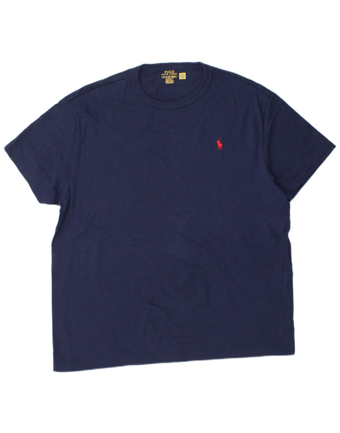 POLO RALPH LAUREN T-shirt da uomo dalla vestibilità classica Top XL in cotone blu navy