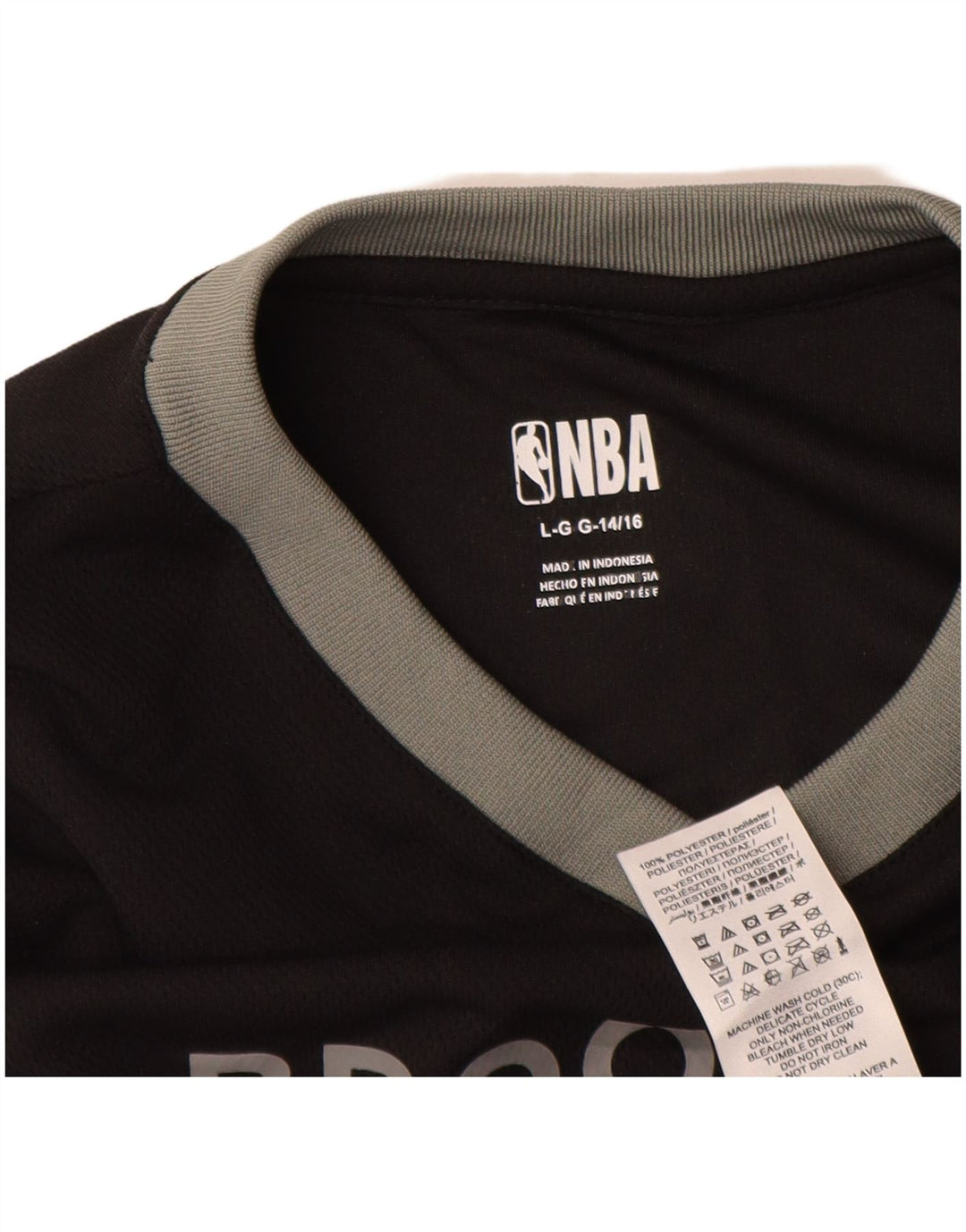 Canotta grafica NBA per ragazzi dei Brooklyn Nets, 14-15 anni, grande, colore nero