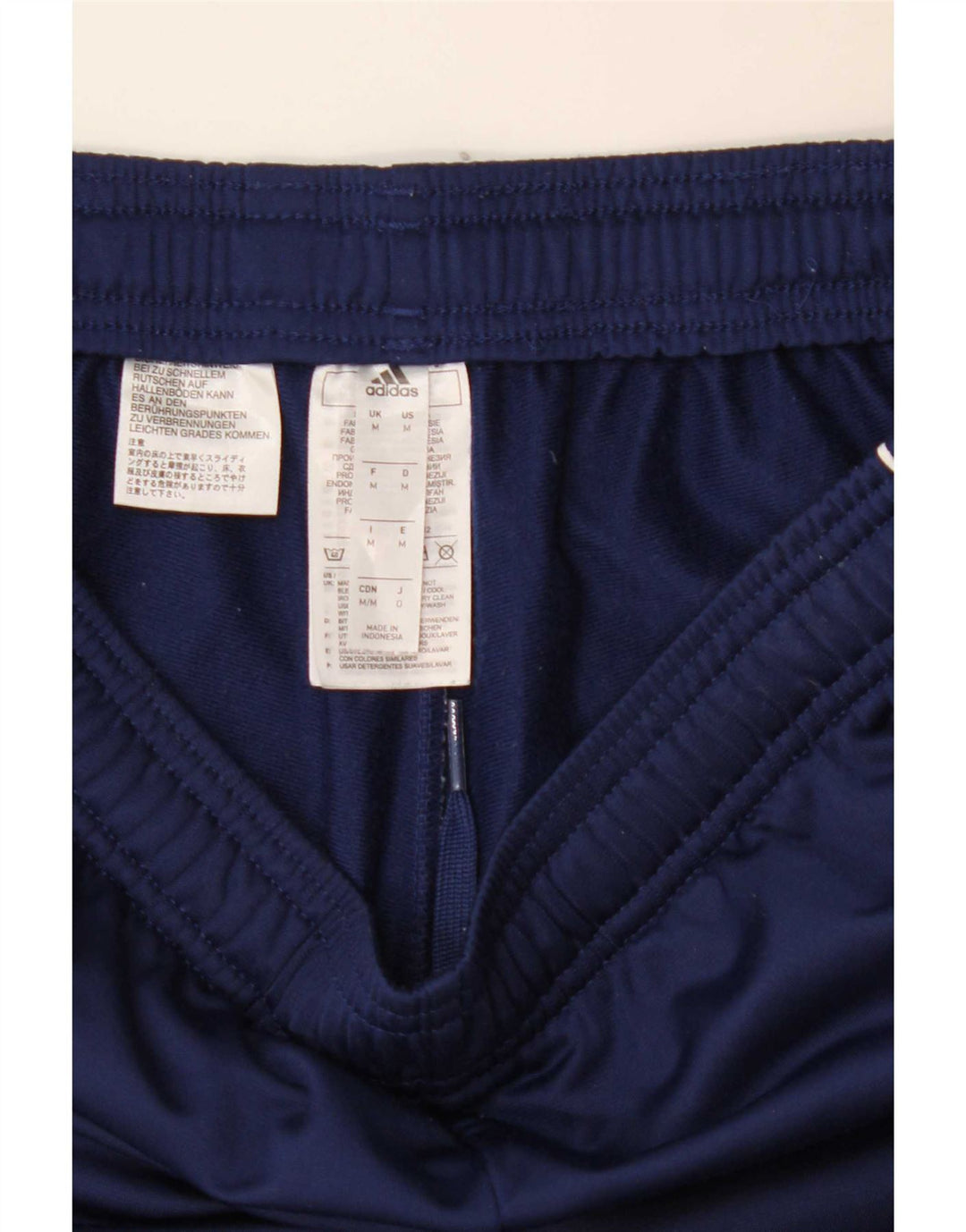 Pantaloni da tuta da uomo Adidas medi in poliestere blu navy