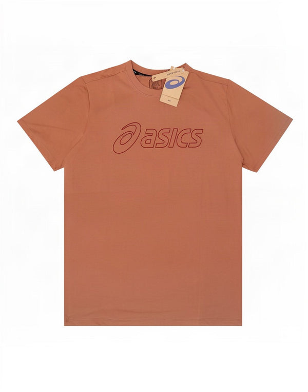 T-shirt grafica da uomo Asics, taglia grande, in cotone marrone