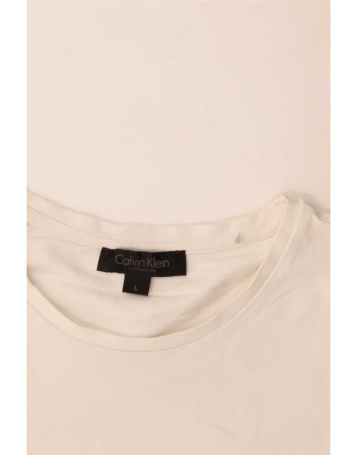 Maglietta grafica da donna Calvin Klein grande bianca