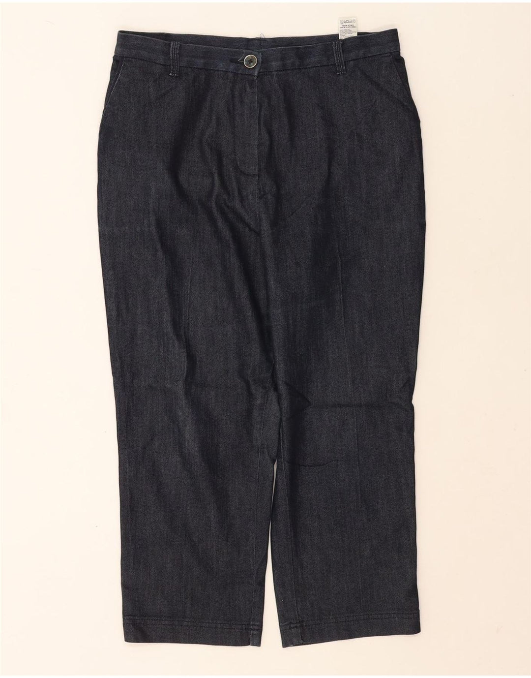 Pantaloni Capri da donna Marks & Spencer UK 12 Medium W30 L22 Blu Navy