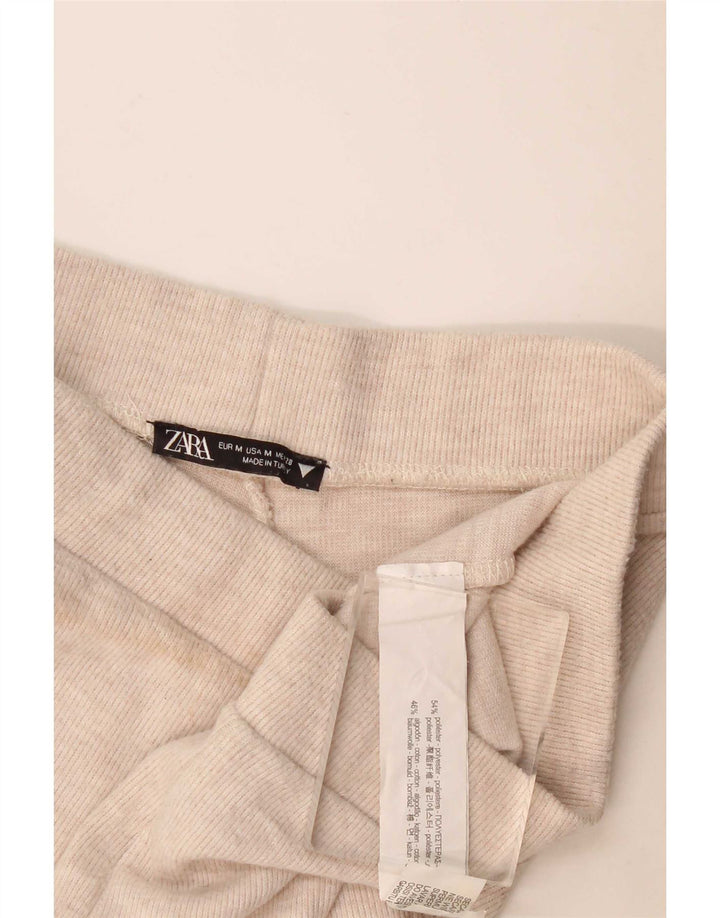 Pantaloni da tuta da donna Zara UK 12 Poliestere beige medio