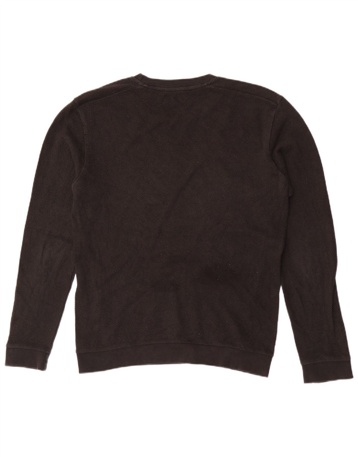 Maglione maglione girocollo da uomo Zara grande in cotone nero