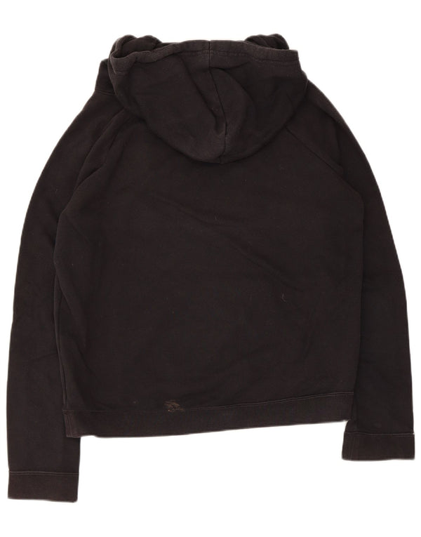 Felpa con cappuccio oversize con grafica Hurley da donna UK 6 XS in cotone nero